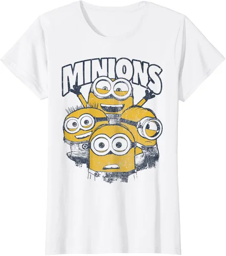 Vista 17 de Despicable Me Minions Vintage Group Graphic Camiseta Gris Oscuro