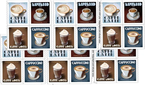 Vista 9 de Espresso Drinks US Postage Stamps - Folleto de 20