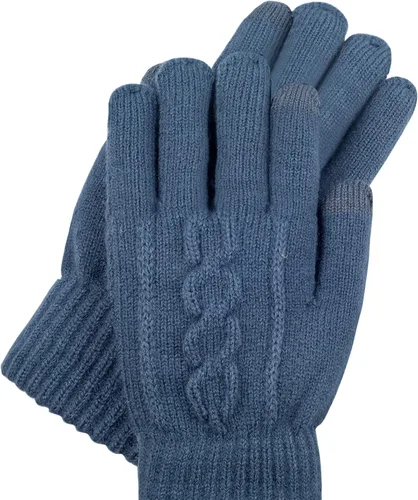 Vista 7 de Guantes de invierno cálidos para pantalla táctil para mujer, guantes térmicos con forro polar de lana de punto trenzado para clima frío