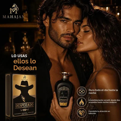 Vista 3 de Mahajan Desperado Eau de Parfum – Colonia poderosa y seductora para hombre – Fragancia picante, amaderada y dulce para día y noche – Perfume de lujo