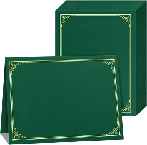 Vista 12 de SUNEE Titulares de certificados (negro, 30 paquetes, nuevo patrón), cubre diploma, borde de lámina dorada, para certificados de tamaño carta de 8.5