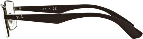 Vista 4 de Ray-Ban RX6332 - Marco rectangular para lentes recetados para hombre, bronce mate, 2.165in, Metálico Mate, 55 mm