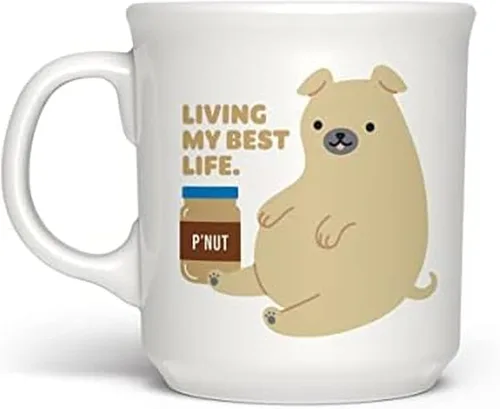 Vista 12 de Genuine Fred Taza de cerámica con texto en inglés "Say Anything", de 16 onzas, multicolor, apta para lavavajillas