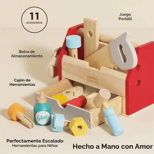Vista 2 de Le Toy Van - Caja de herramientas de construcción y herramientas de madera