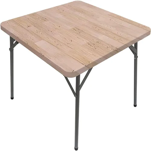 Vista 9 de Mesa cuadrada de tablones de madera, impresión de textura de tablones de madera, borde elástico, adecuada para catering y cocina, apta para mesa