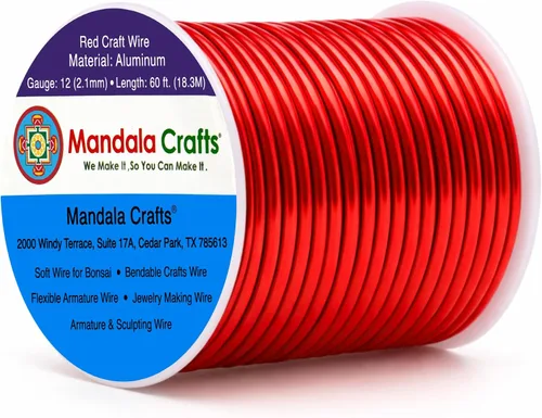 Vista 72 de Mandala Crafts - Alambre de aluminio anodizado de calibre 22 para hacer joyas - 137.2 m de alambre flexible surtido y coloreado - Doble para bonsái