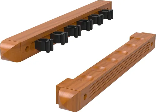 Vista 8 de Viper by GLD Products Fat Cat Oak 6 Cue - Estante para tacos de pared (2 piezas)