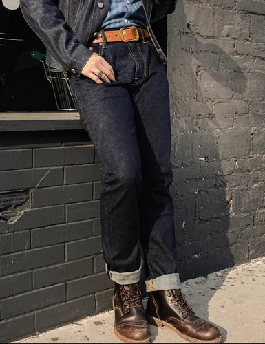 Vista 5 de Red Tornado 12oz Selvdege Denim Jeans Slim Fit GTDDO-0003