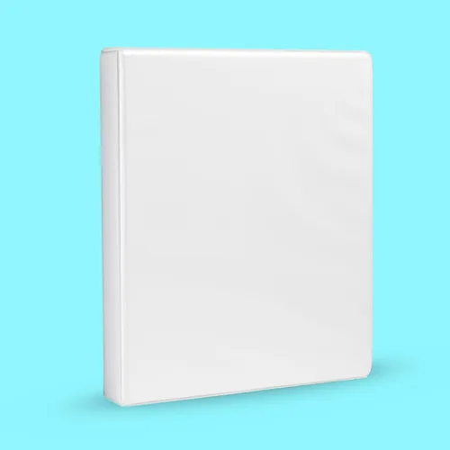 Vista 3 de Amazon Basics - Archivador con 3 argollas de 1 pulgada, color blanco, paquete de 1 unidad
