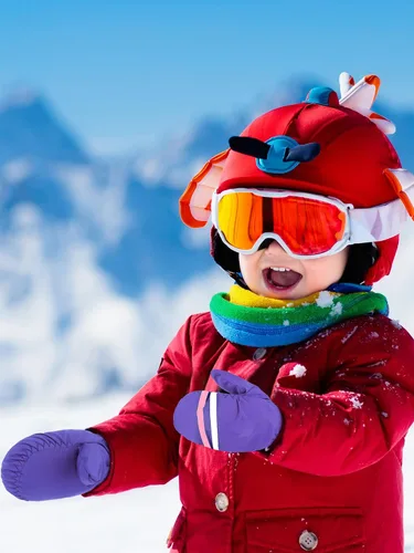 Vista 4 de SATINIOR 6 pares de guantes de nieve de invierno para niños, impermeables, cálidos, guantes de esquí unisex para clima frío