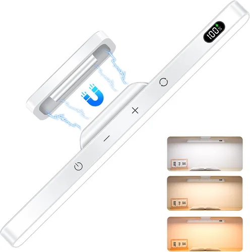 Vista 7 de Ferswe Barra de Luz Recargable de 3W con Control Remoto, Luces de Espejo Ajustables de 3 Colores, Batería de 2000mAh para Maquillaje, Táctil