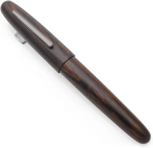 Vista 9 de Jinhao 9056 - Pluma estilográfica de madera natural hecha a mano (madera de ébano, plumín medio de 0.7mm)