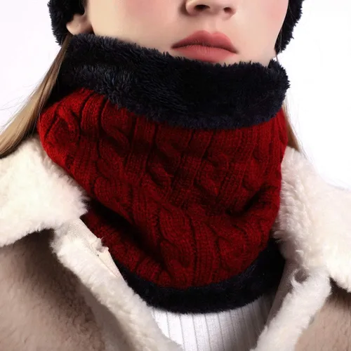 Vista 4 de MUCO Conjunto de gorros de invierno para hombre y mujer gorro de punto cálido forro polar grueso calentador de cuello para hombres y mujeres Muco
