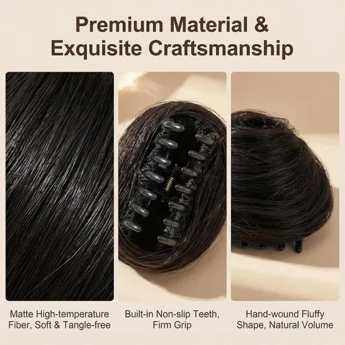 Vista 3 de Orejas de gato con clip de pinza de moño en moño espacial, extensiones de cabello con orejas de gato, accesorio de peluca, extensiones de cola