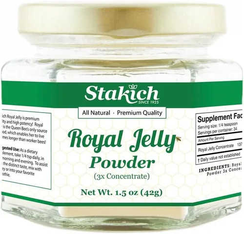 Vista 10 de Stakich Royal Jelly Powder - 3 concentrados, liofilizados, puro, 1 libra a granel