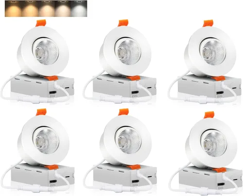 Vista 9 de CLOUDY BAY Luz empotrable LED inteligente de 4 pulgadas, iluminación empotrada que cambia de color, compatible con Alexa y Google Home Assistant