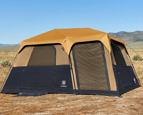 Vista 9 de EVER ADVANCED Tienda de campaña con diseño blackout para 10 personas, tienda de múltiples habitaciones para la familia, tiendas grandes con Azul