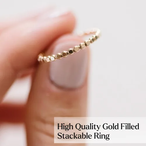 Vista 2 de Nova Stacking Ring – Handmade Rings for Women—Stackable Rings