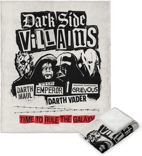 Vista 47 de Northwest Star Wars Manta Decorativa Silk Touch, 40" x 50", Villanos del Lado Oscuro