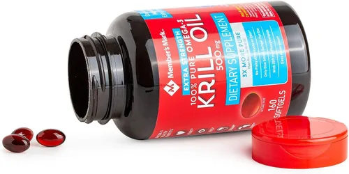 Vista 3 de Marca del Miembro Fuerza Extra 100% puro Omega-3 aceite de krill (Pack de 2)