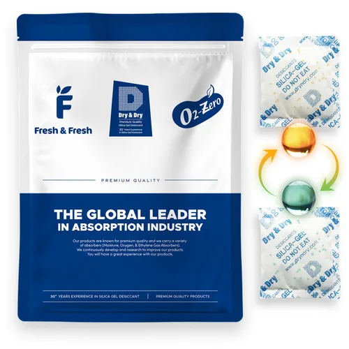 Vista 8 de Dry & Dry - Paquetes de gel de sílice naranja indicador de 1 gramo, deshumidificadores desecantes, paquetes de gel de sílice seguros para alimentos