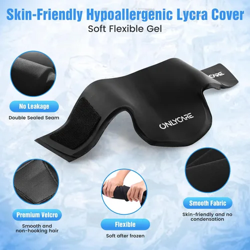 Vista 6 de ONLYCARE Gel de envoltura de hielo para el cuello – Paquetes de hielo mejorados para cuello reutilizable, compresa caliente y fría, alivio