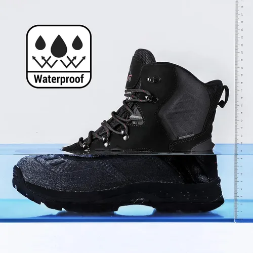 Vista 5 de NORTIV 8 Botas de nieve de invierno impermeables para hombre negro (black/1)