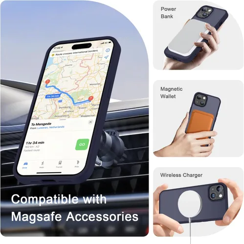 Vista 719 de Funda para Google Pixel 10 Pro XL, cubierta magnética mate, color negro Fit for MagSafe, Screen Protector included, Shockproof Military Grade