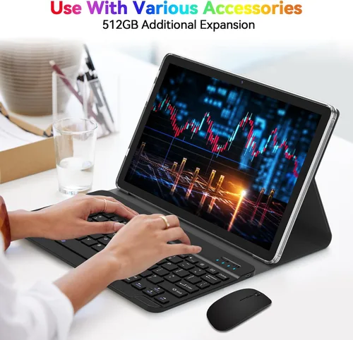Vista 7 de Última tableta Android 14 2026, 128 GB+16 (8+8 expandir) GB/512 GB Expand, tabletas Octa-Core con WiFi 5G, batería de 8000 mAh, tabletas de 10.1