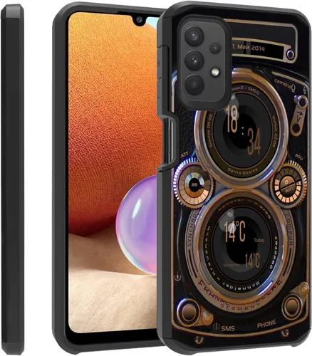 Vista 27 de Funda para teléfono Galaxy A23 5G, resistente 2 en 1 de doble capa híbrida de policarbonato duro y silicona suave a prueba de golpes, funda