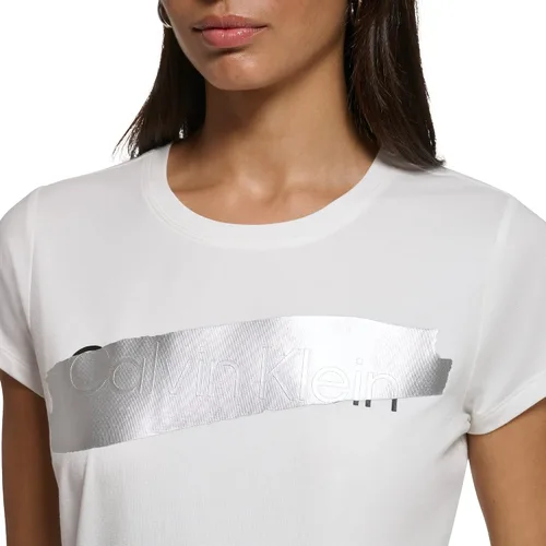 Vista 4 de Calvin Klein Women's Knit Short Sleeve Blouse