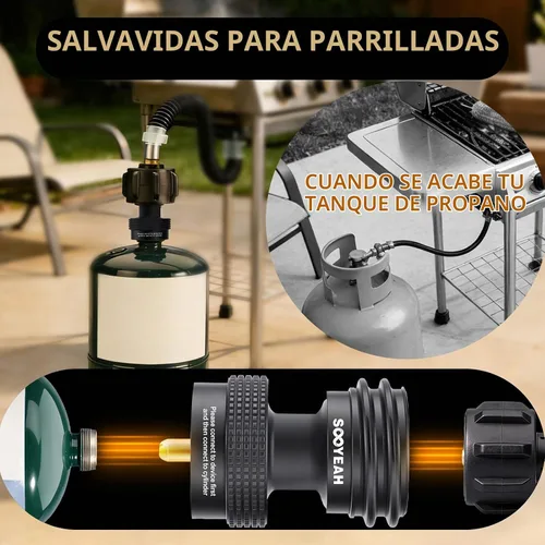 Vista 2 de Adaptador de tanque de propano de 20 a 1 lb