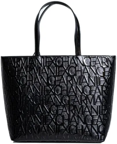 Vista 2 de Armani Exchange Bolso de mano con cremallera con logotipo en relieve