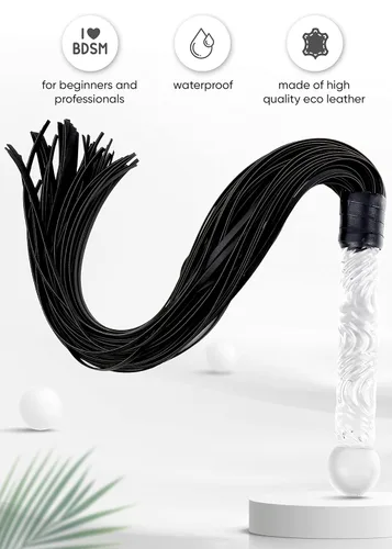 Vista 6 de BDSM Flogger Juguete sexual para adultos, consolador de vidrio, juguete anal, consolador, masturbación, azotar, cosplay, sadomasoquismo látigo