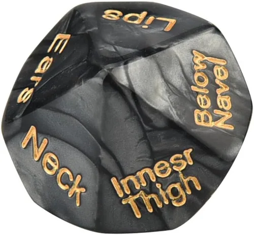 Vista 3 de Juego de dados sexuales, 4 piezas de dados sexuales negros para parejas, juego de dados para adultos, juegos de dados sexuales para adultos