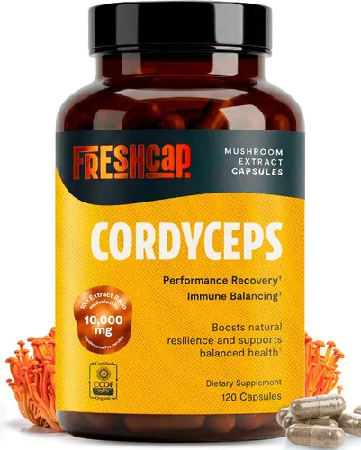 Vista 14 de FreshCap Mushrooms Suplemento de melena de leones en polvo, 14,000 mg, extracto de melena de león, suplemento de hongos para concentración