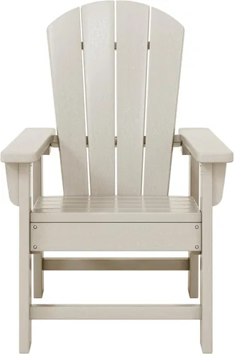 Vista 16 de WestinTrends Malibu Kids - Silla de patio de plástico HDPE Adirondack para exteriores, color negro