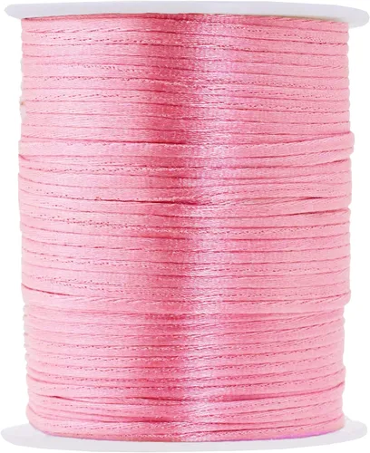 Vista 16 de Mandala Crafts Cordón de satén de cola de rattail de 0.02 in para nudos chinos de macramé
