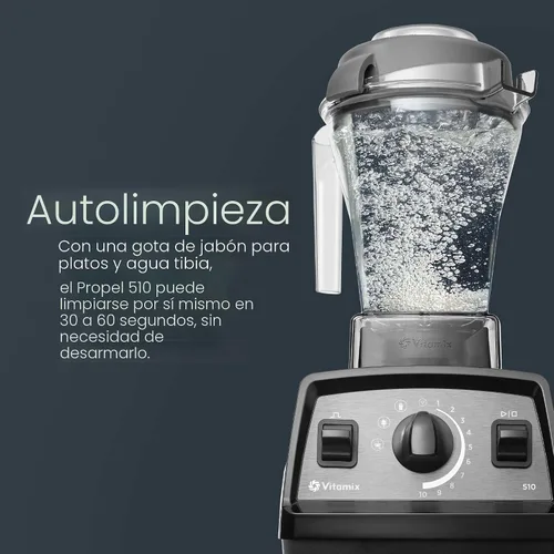 Vista 5 de Vitamix Propel Series 510 - Licuadora con tres programas de mezcla, licuadora de grado profesional para batidos y más, cuchillas de acero