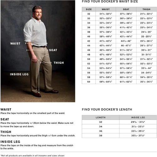 Vista 4 de Dockers Men's Straight Fit Workday Khaki Smart 360 Flex Pants (Regular and Big & Tall)