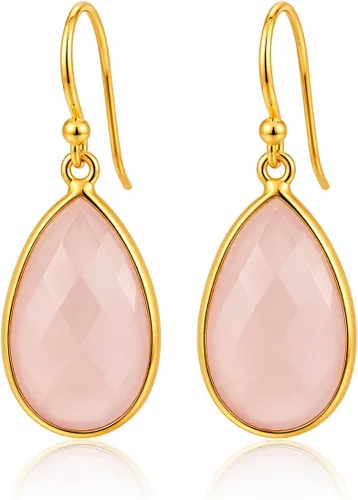Vista 47 de Aretes de ágata musgo verde de 0.472 x 0.709 in con forma de pera de plata de ley 925, aretes de piedras preciosas hechos a mano, juego de bisel
