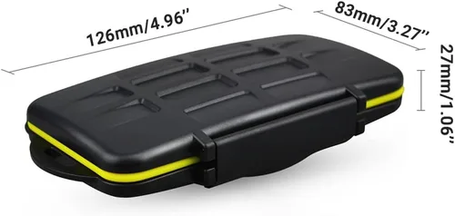 Vista 4 de JJC Estuche de lujo para tarjetas de memoria XQD Cfexpress tipo B SD SDXC SDHC con 7 ranuras para 3 XQDCfexpress Tipo-B y 4 SD, funda de viaje