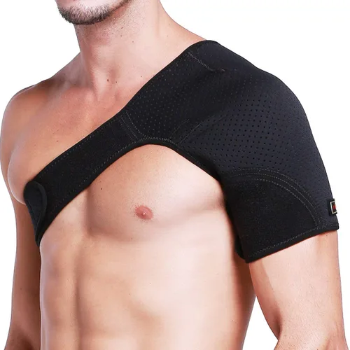 Vista 8 de Hueglo Soporte de hombro izquierdo para mujeres y hombres manguito rotador, soporte de hombro ajustable para alivio del dolor de hombro