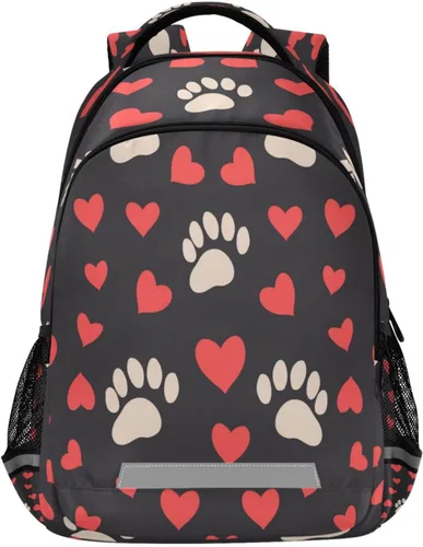 Vista 22 de ALAZA Divertidas mochilas de viaje para computadora portátil, mochila escolar para hombres, mujeres, adolescentes, niños, 33, Pugs de dibujos Pugs