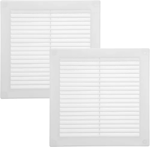 Vista 20 de Vent Systems 3 x 3 pulgadas (dimensiones de apertura) - Cubierta de ventilación de plástico blanco Soffit - Rejilla de ventilación cuadrada plana