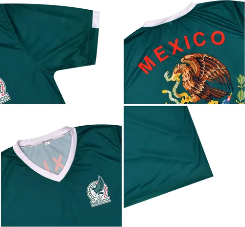 Vista 10 de Fury Jersey de México - Camiseta mexicana de fútbol mexicano, camiseta de fútbol mexicana, camiseta de México, unisex, mujer, hombre, hombre y hombre