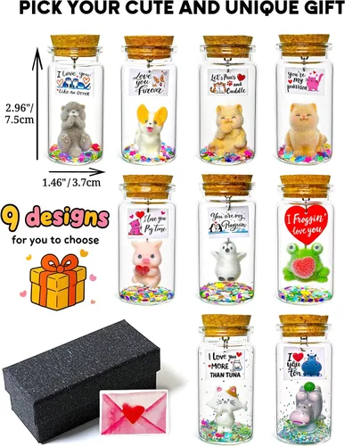 Vista 4 de Regalos de aniversario para él y ella, bonito mensaje romántico en botella, regalo para novio, novia, divertidos regalos de San Valentín, Navidad
