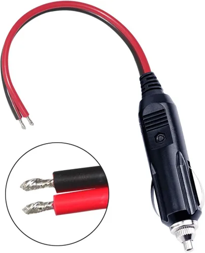 Vista 2 de SPARKING Enchufe Macho de Encendedor de Cigarrillos de Repuesto de 12V con Cable - Adaptador de Corriente para Automóvil de 24V Accesorios para Auto