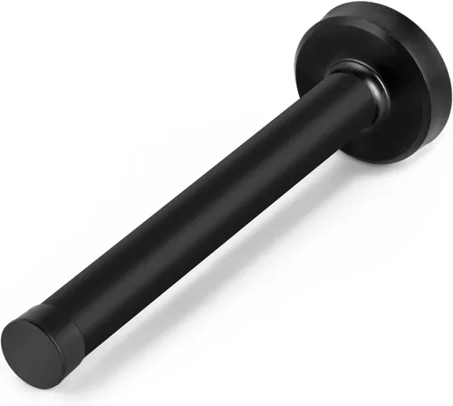 Vista 15 de Topes de puerta, tope de puerta de 5 pulgadas de largo, montaje en pared, tope de puerta negro sólido de servicio pesado de acero inoxidable