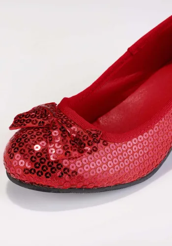 Vista 2 de Zapatos de Disfraz con Lentejuelas Rojas para Niñas Multicolor